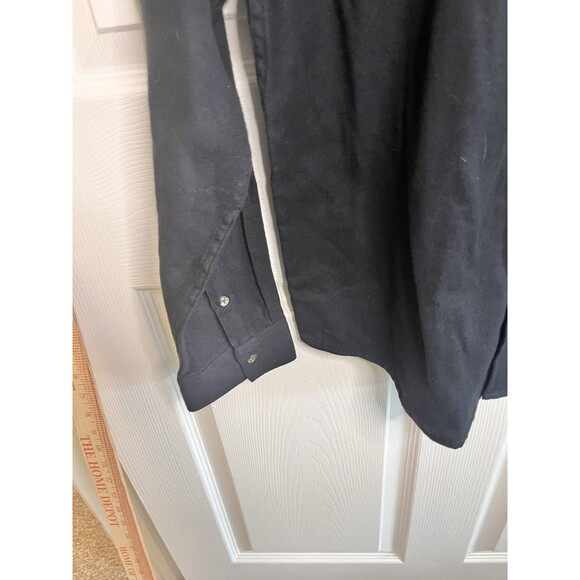 Men's 14TH & UNION NORDSTROM Black Flannel Shirt Large NEW NWT Trim Fit - Picture 6 of 11